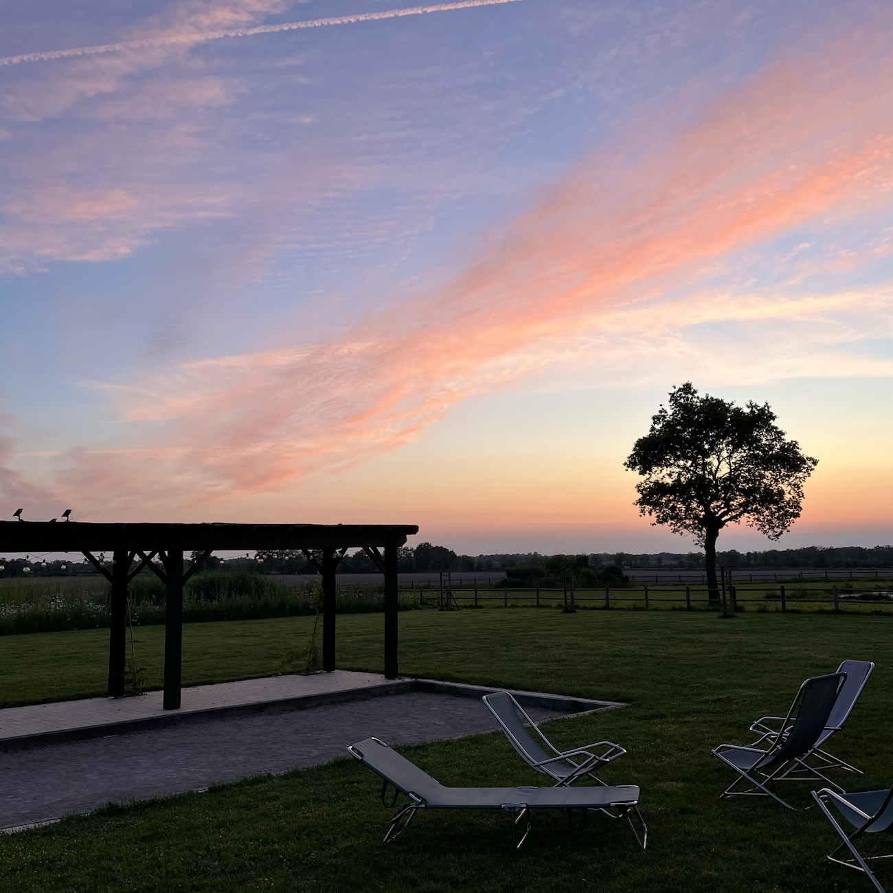Coucher de soleil sur le parc